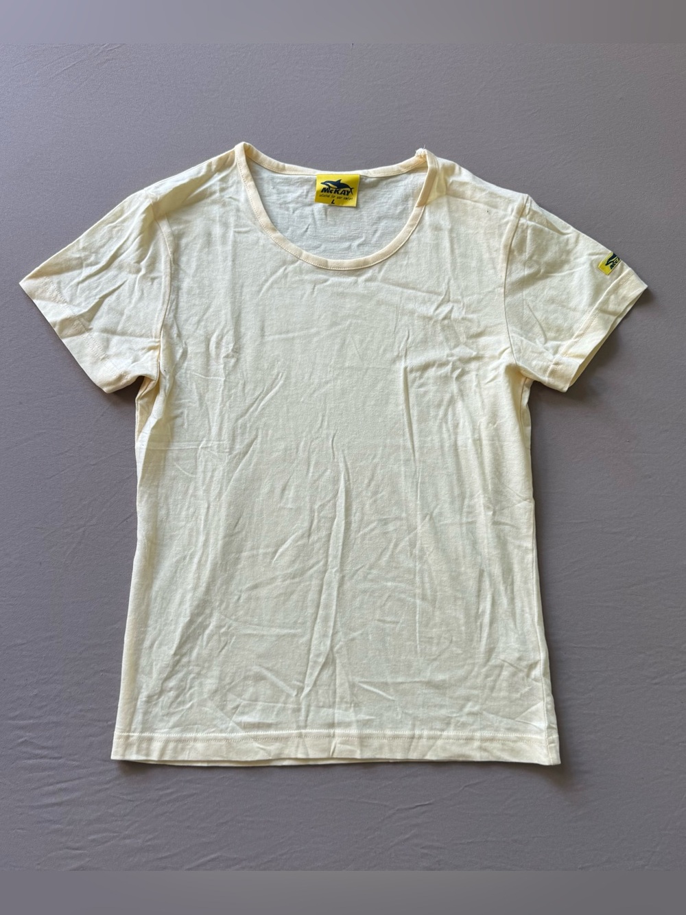Vintage McKay Yellow Cotton Basic Tee